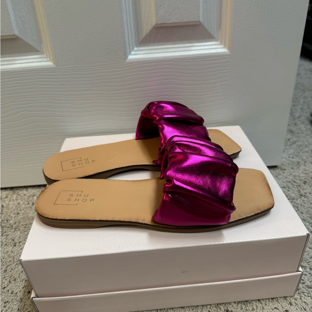 ShuShop -HOT PINK slides